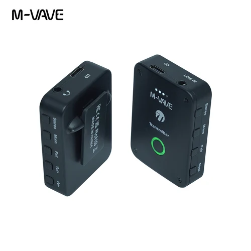 Imagen 2 del producto M-VAVE WP-9 sistema inalámbrico 2,4G sistema de Monitor de auriculares transmisor receptor recargable función de grabación Mono