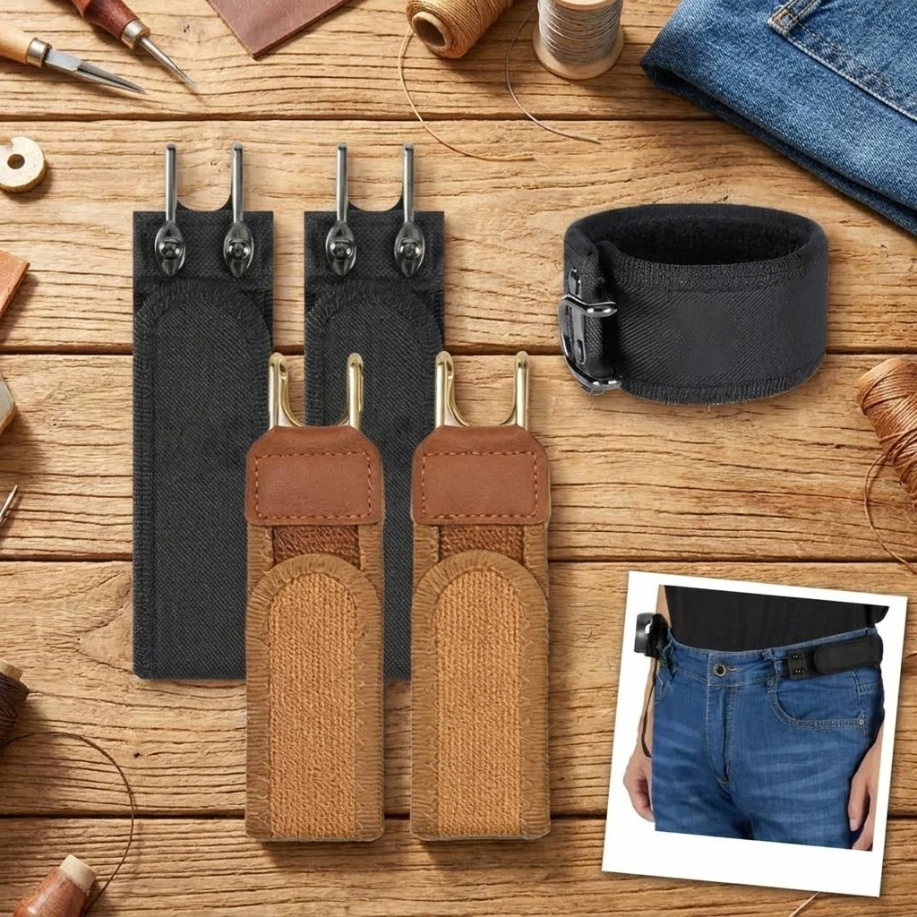 New Portable High Quality Gifts Unisex Buckleless Belt Hook Adjustable Waist Buckle Elastic Waist Belt Comfortable Elastic Belt