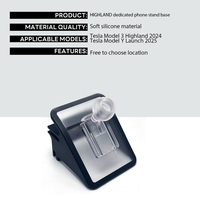 For Tesla New Model Y Launch JUNIPER 2025 Model 3 Hhighalnd 2024 Car Cell Phone Holder Wooden Gravity Support Mount Bracket