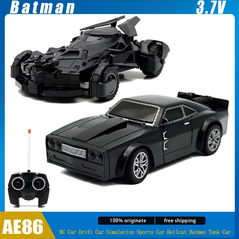 Радиоуправляемые автомобили Hellcat Batman Tank RC Drift Car Радиоуправляемый автомобиль со светодиодной подсветкой Игрушка для взрослых и детей для мальчиков Рождественский подарок по индивидуальному заказу