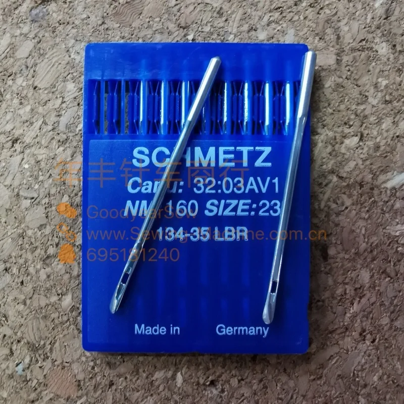 

10pcs 1bag German Schmetz 134-35lbr Leather Angle Pin Industrial Sewing Machine Needle Schmetz Axe