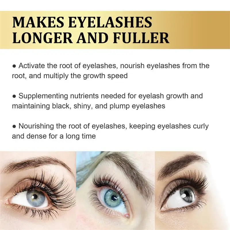 Siero naturale per la crescita rapida delle ciglia Puro potenziatore delle ciglia Più lungo Più pieno Più spesso Curling Lash Trattamento Prodotti per la cura degli occhi Trucco