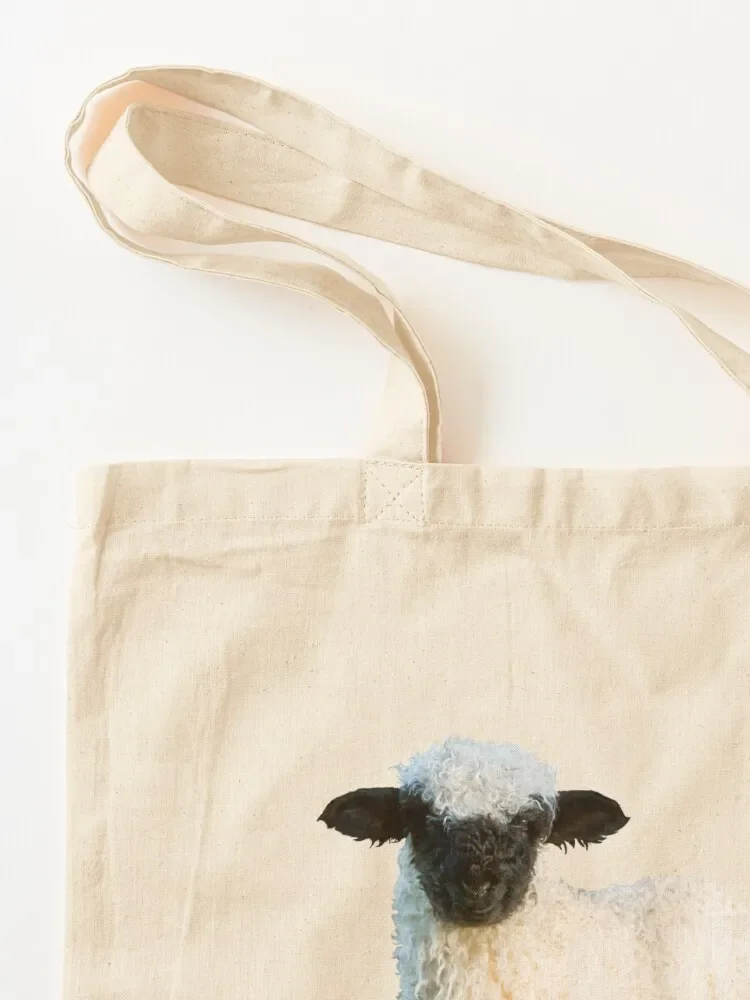 Valais Blacknose Lamb in a Meadow Tote Bag hand bags female bag large size bags Women's shopper