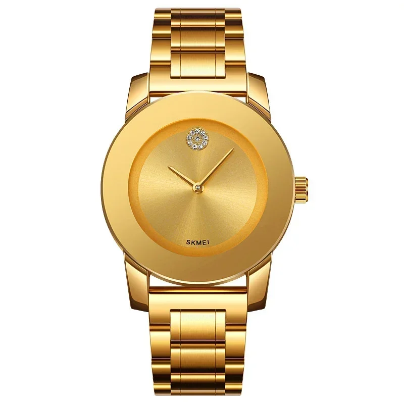 Montre à quartz étanche pour femme avec bracelet en alliage sans numéro, montre-bracelet décontractée, mode féminine, loisirs, affaires, luxe