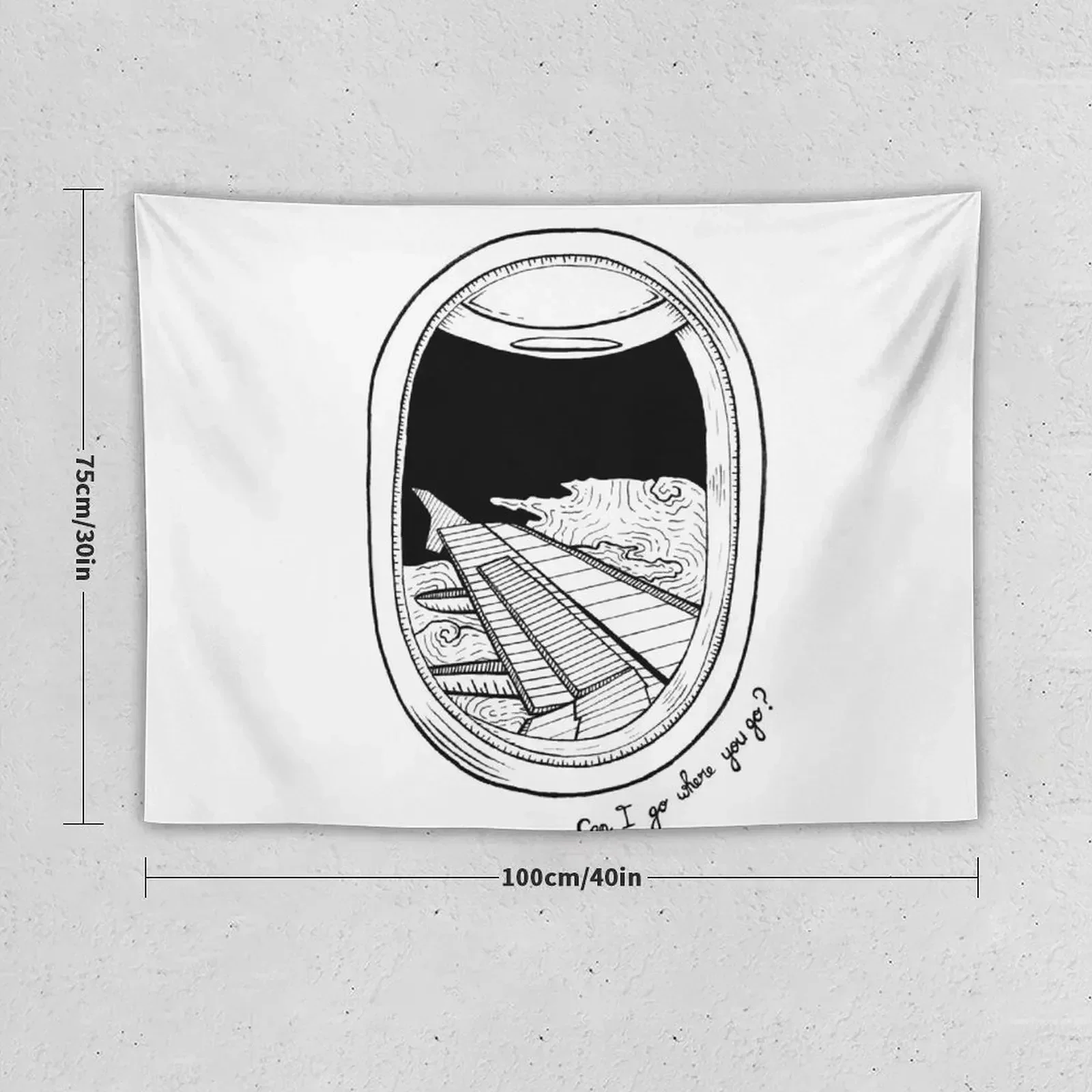 Plane Window Tapestry Luxury Living Room Decoration Decor Home Room Decor Cute Wall Hangings Decoration Tapestry