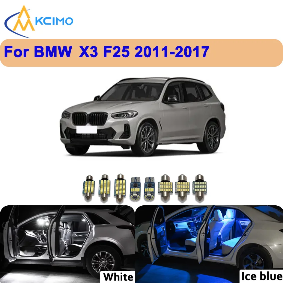 

Супер яркий светодиодный комплект внутреннего и дверного освещения Canbus для BMW X3 F25 2011-2017 — без фургона, простая установка!
