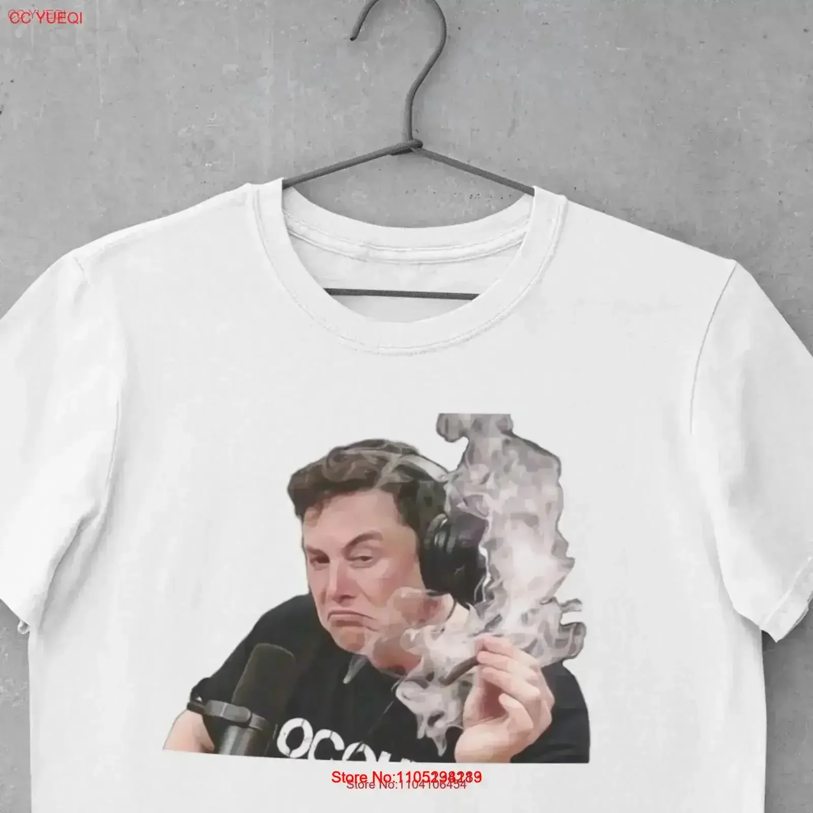 Elon Musk Smoking On Joe Rogan T Shirt vintage Washed fashion Stylish Top For Everyday Wear Versatile Slightly Casual vintage