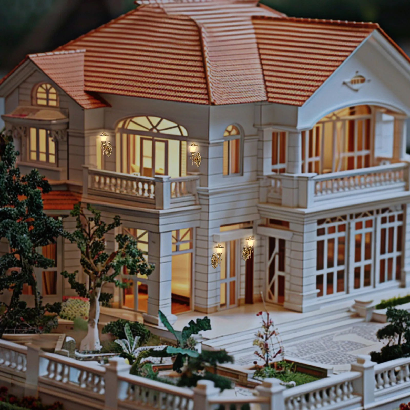 Dollhouse Wall Light Micro Landscaping Lamp Decor Mini DIY Lights Model Luminous Tiny Miniature LED Sconce