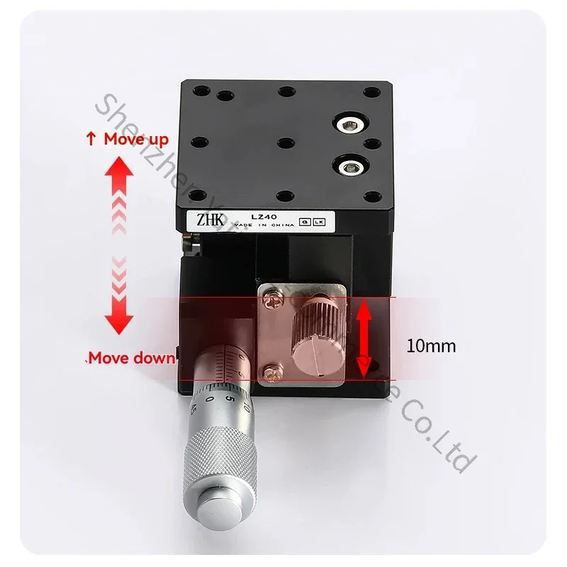 LD60-RM XYZ Axis Displacement Table Three-axis Manual Adjustment Horizontal Lifting Table Optical Mobile Slide Table