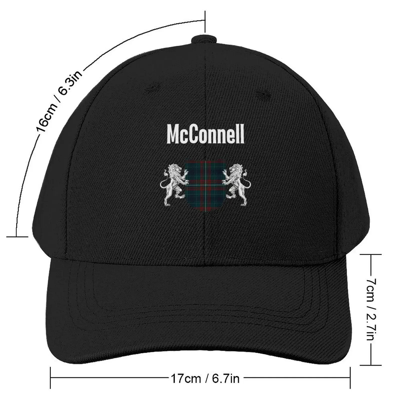 McConnell Clan Scottish Name Coat Of Arms Tartan Baseball Cap Golf Wear New In Hat Women Hats Men's