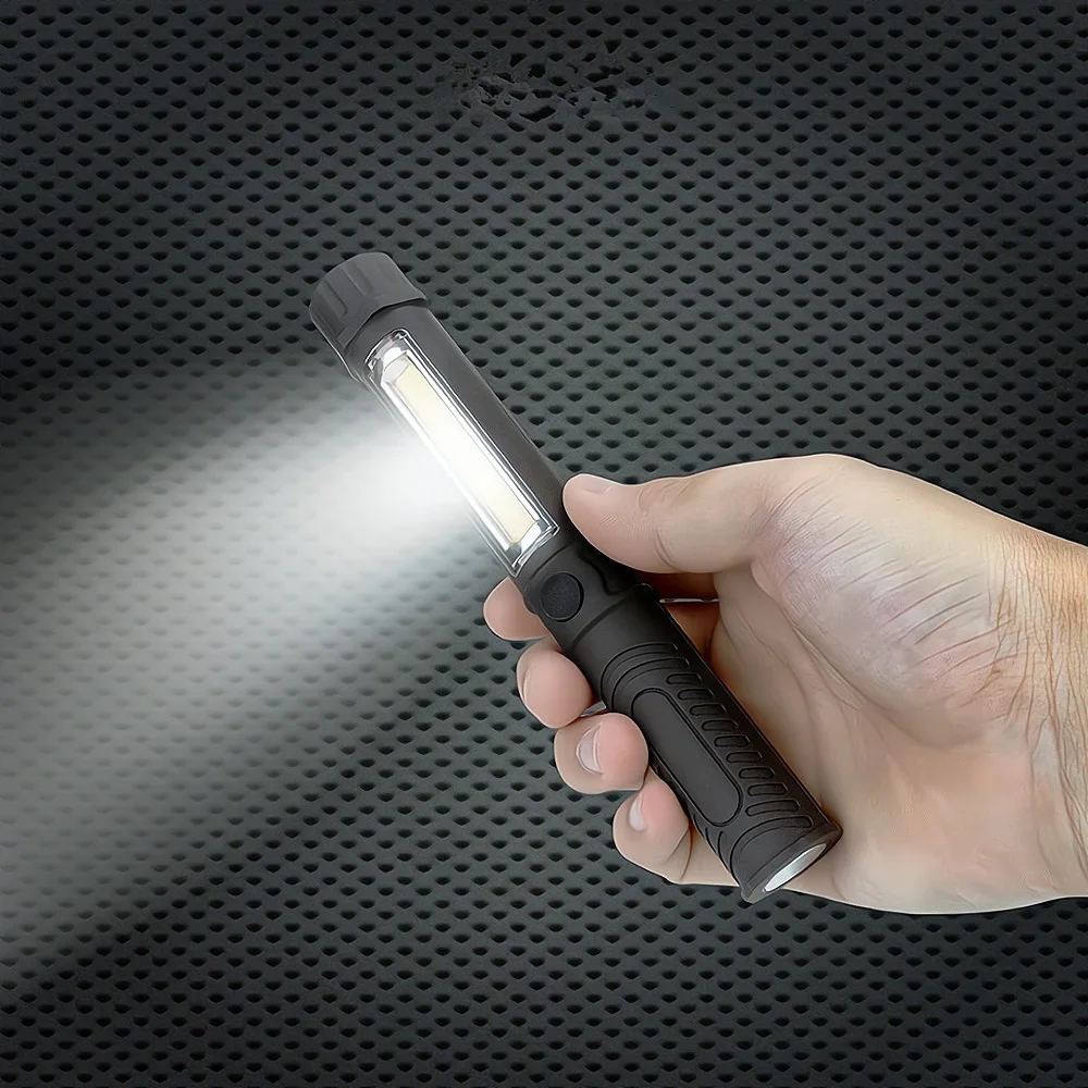 Multifunções Mini Pen Lanterna, Lâmpada LED, Portátil, Luzes de Trabalho Noturno, Inspeção, Base Magnética, Impermeável, Usado, Camping, Ciclismo