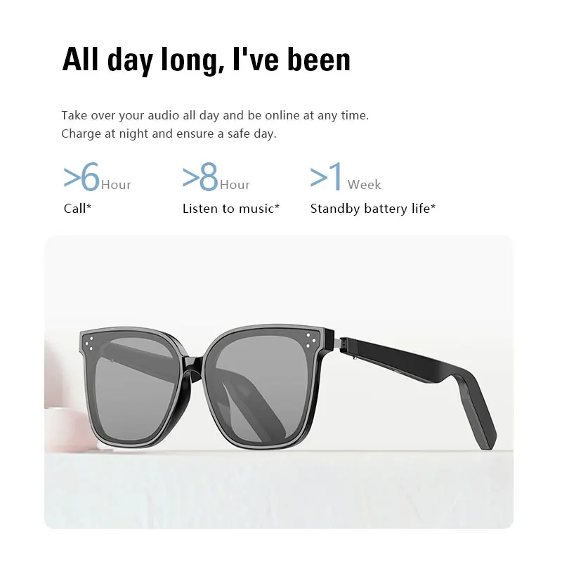 Bluetooth Smart Glasses With Automatic Adjustment Wireless Bluetooth Headset Anti Blue Light Sunglasses Man Woman Waterproof