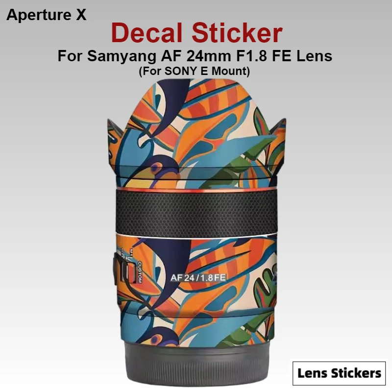 For Samyang AF 24mm F1.8 FE for SONY E Mount Lens Sticker Body Protective Anti-Scratch Decal Skin Protector Coat AF24 F/1.8FE