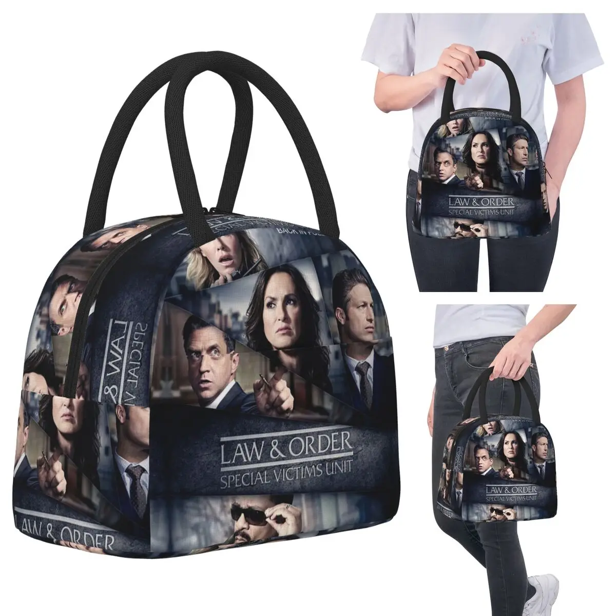 

SVU Back In Full Force Insulated Lunch Bag for Kids School Cooler Thermal Food Box Tote Portable Lunch Boxes Container