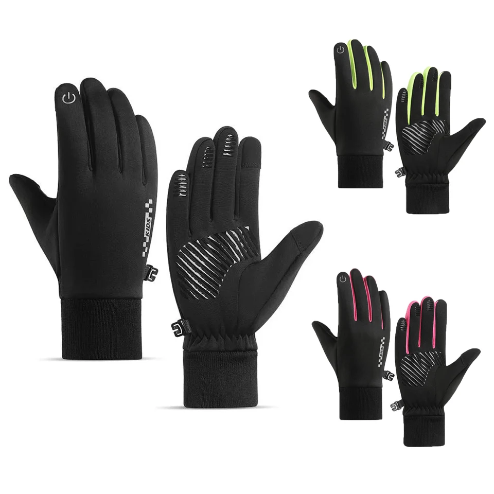 Kinder Winterhandschuhe Jungen Mädchen Touchscreen Anti-Rutsch Weiche Warme Handschuhe Radfahren Laufen Sport Outdoor Thermofleece