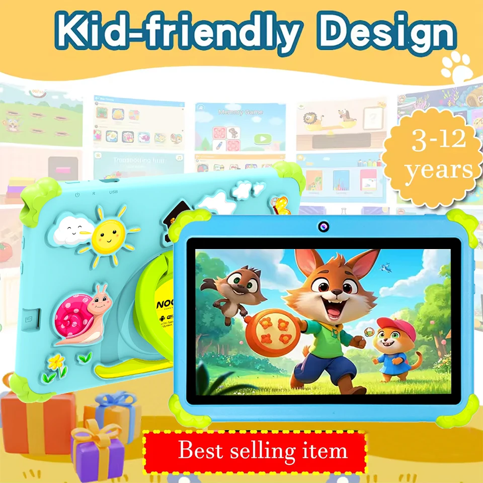 

Новый 5G Wi-Fi детский планшет Google Learning Education 7-дюймовые планшеты 4 + 128 ГБ Android 14 детский планшетный ПК 3200 мАч подарки для мальчиков и девочек