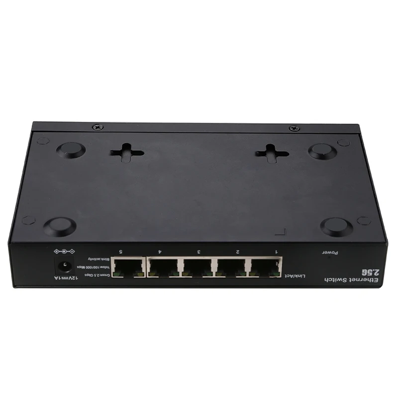 5 Ports 100/1000/2500Mbps  2.5G Unmanaged Ethernet Switch Support 5-20V DC Input