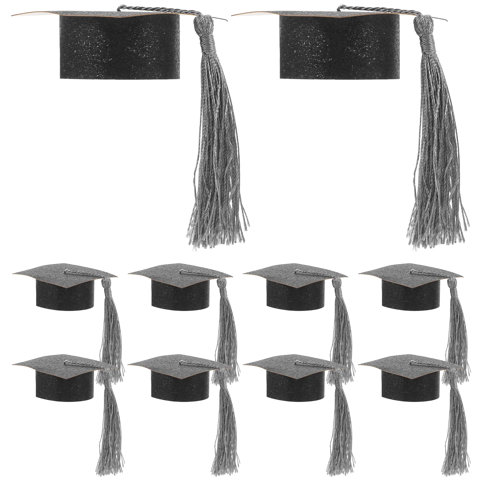 

10pcs Goblet Cover Graduation Decor Delicate Goblet Cover Graduation Decor Mini Cap Toppers Cups Party Gifts