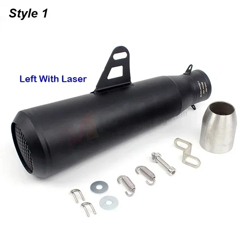 

51mm Left Right Universal Motorcycle Exhaust Pipe Muffler Escape Moto Laser Silencer Motorcross For Z250SL CBR600 Ninja400 R3 R6