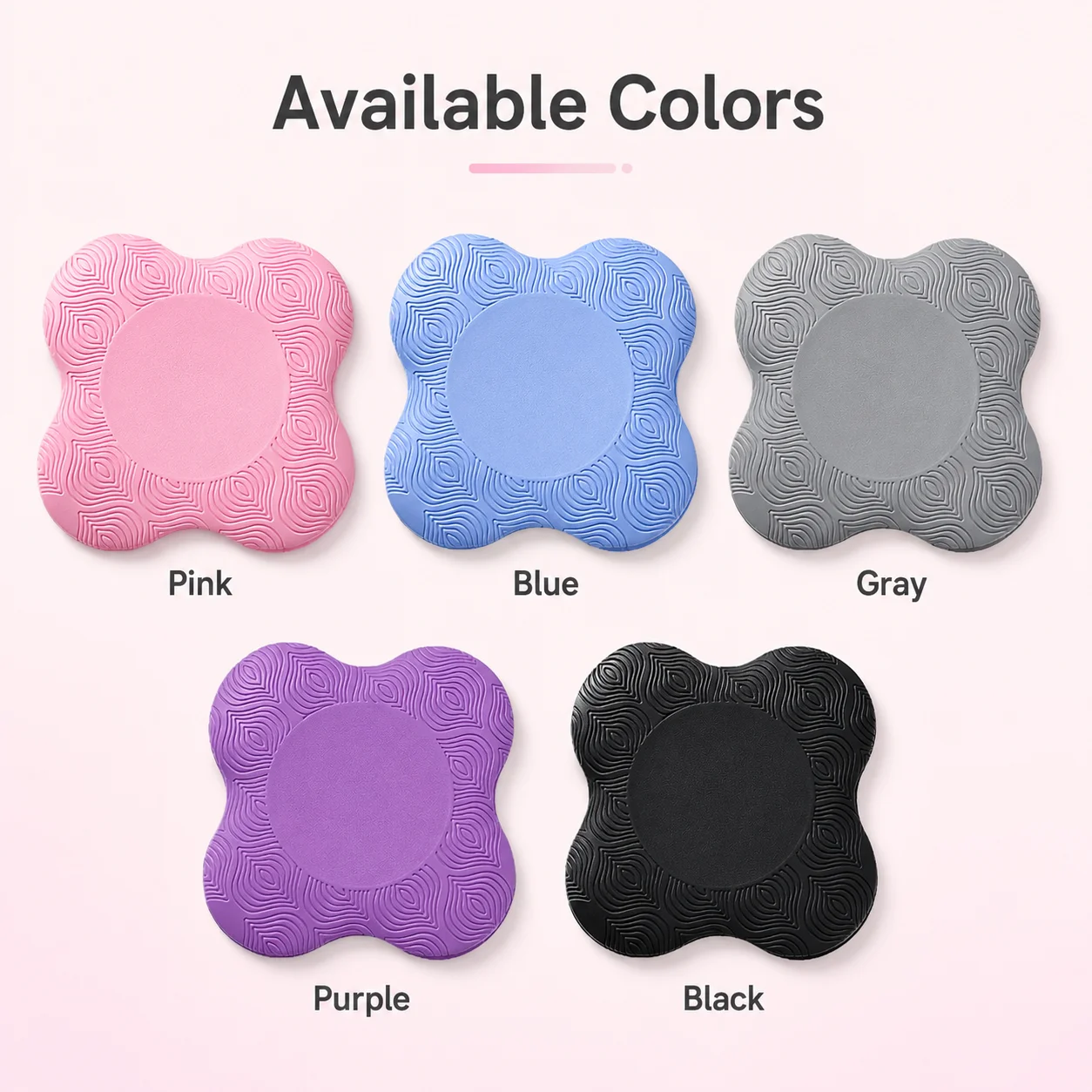 Flower Shaped Silicone Seat Cushion Pad Textured Soft Chair Mat Pink Purple M L for Home Office Dining Stool Decor Daily Comfort