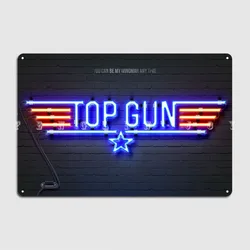 Top Gun Poster Metal Plaque Club Bar Cave Decoration Plaques Tin Sign Posters