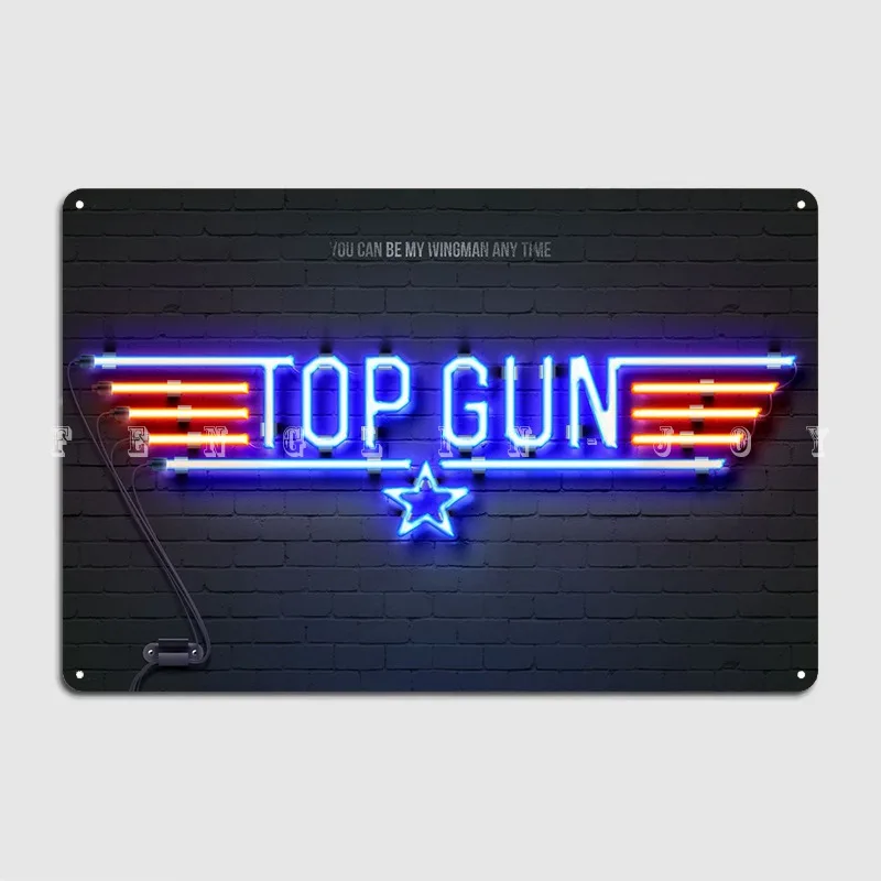 Top Gun Poster Metal Plaque Club Bar Cave Decoration Plaques Tin Sign Posters