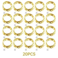 20 Pack String Fairy Lights 30Led 3M Silver Copper Wire Battery Powered Decorations Lights For Wedding Party Christmas Decor 2