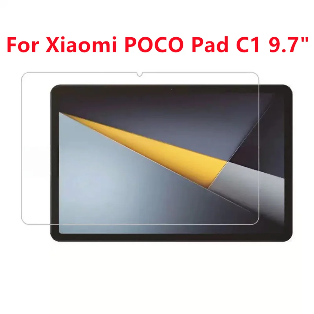1 PCS Tempered Glass Screen Protector For Xiaomi POCO Pad C1 9.7 Inch Anti Scratch Anti Fingerprint Clear Tablet Protective Film