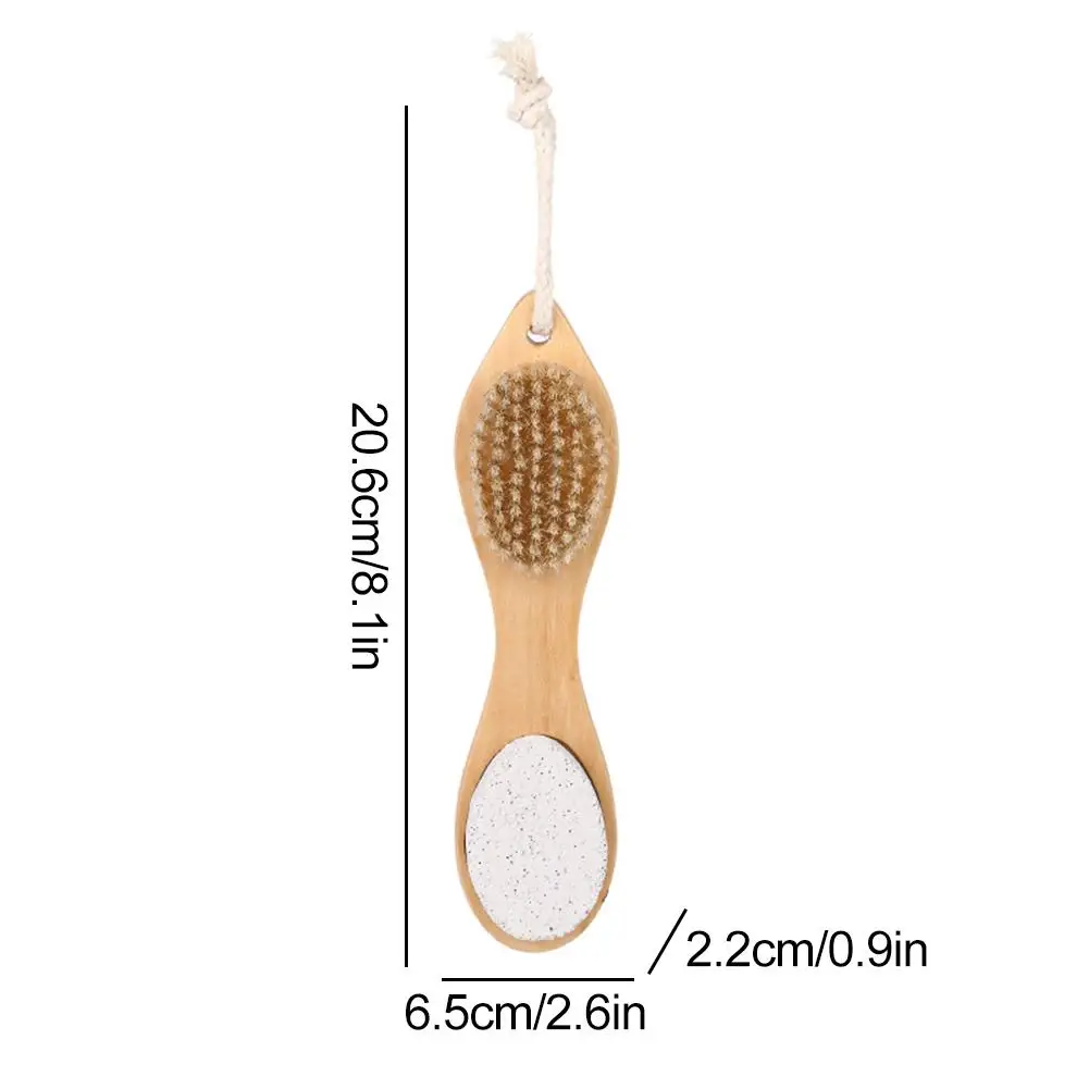 4 في 1 أدوات إزالة الجلد الميت متعددة الوظائف فرشاة ملف القدم متعددة الاستخدام مع مزيل خشبي الجلد الميت باديكير العناية بالقدم أيضًا