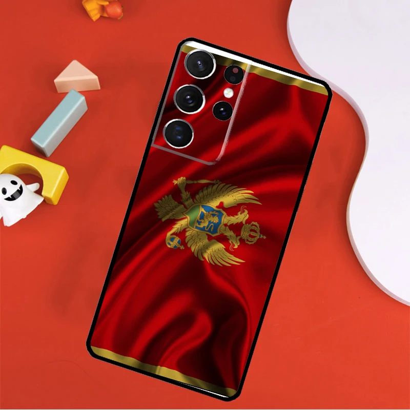 Montenegro Flag Phone Case For Samsung Galaxy S23 S20 FE S8 S9 S10 S21 Plus Note 10 Note 20 S22 Ultra Cover