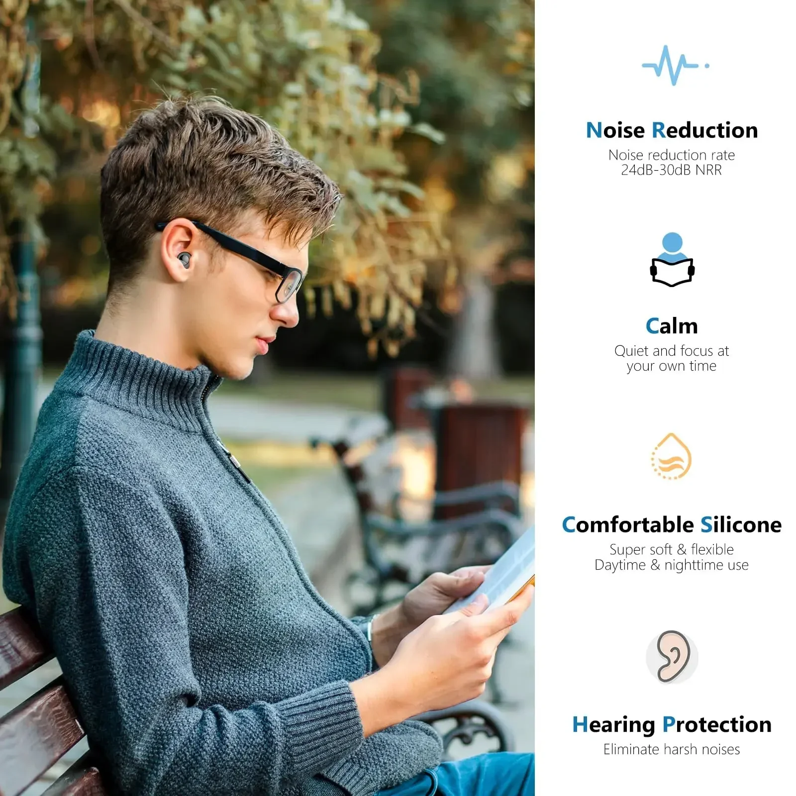 سيليكون الأذن المقابس النوم إلغاء الضوضاء قابلة لإعادة الاستخدام حماية السمع مكافحة الضوضاء سدادات للحفلات الموسيقية السفر النوم الأذن التوصيل