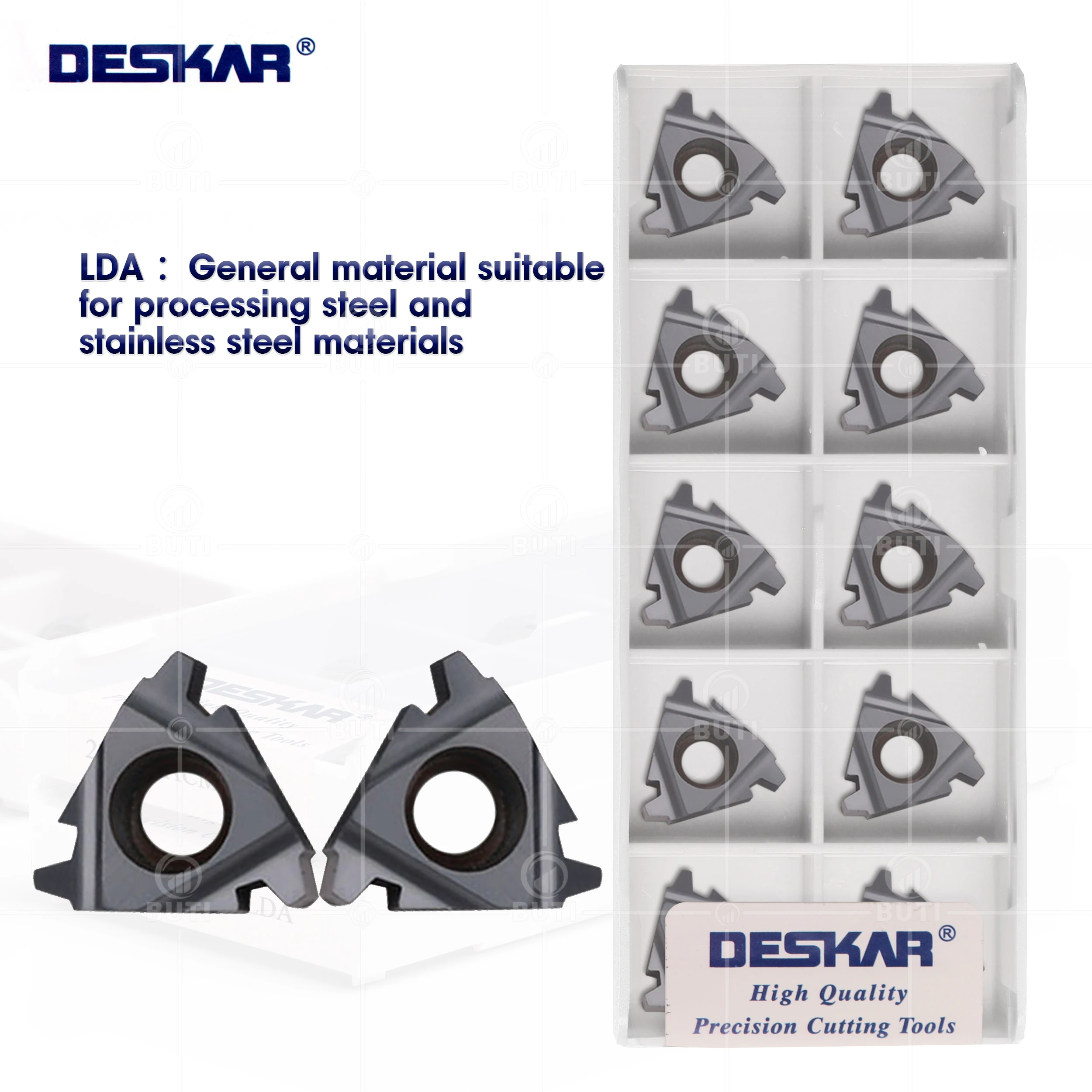 Deskar 100 Original 22er 22ir 5acme 6acme Lda Rosqueamento Ferramentas de Gerencio Inserções Carboneto Tornos Cnc Ferramentas de Corte Peças para Metal