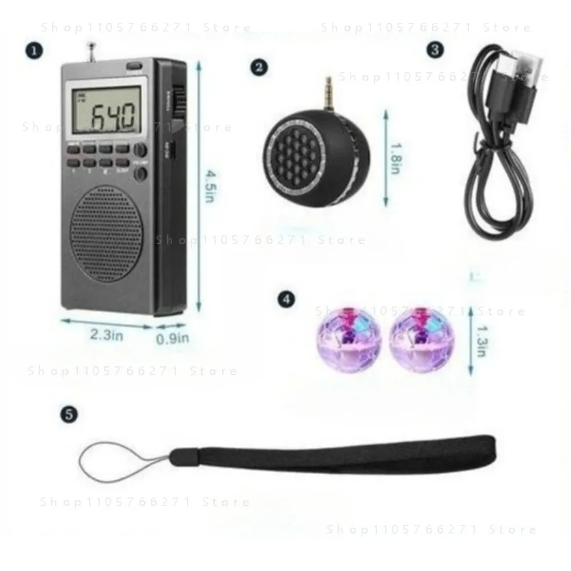 Portable radio Airport radio Receiver Mini pocket radio Walkman