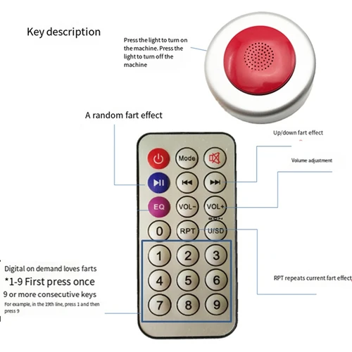 Imagen 2 del producto Máquina de pedos con máquina remota para hacer ruido de pedos con 50 sonidos realistas diferentes controlados inalámbricos portátiles