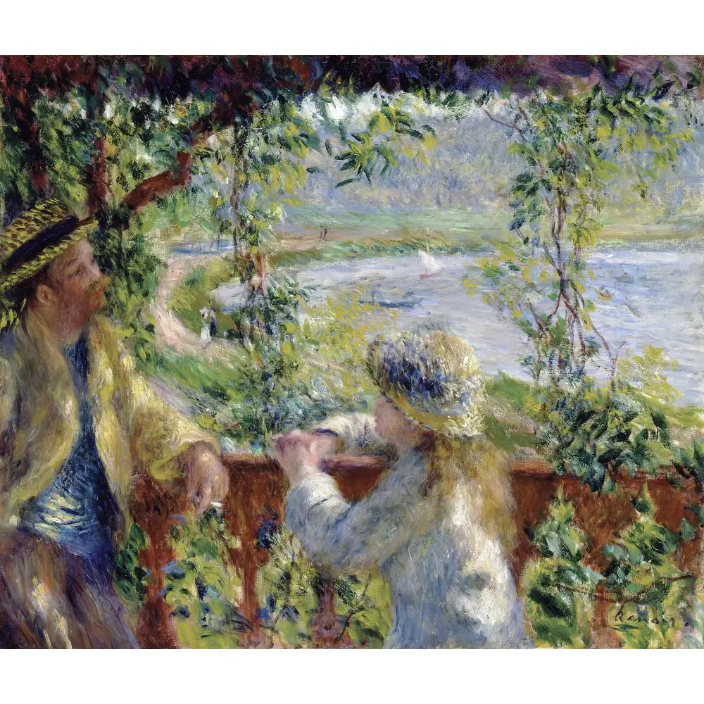 Impressionist Art Pierre Auguste Renoir Paintings by The Water Near The Lake Handmade Oil on Canvas Modern Landscape Artwork