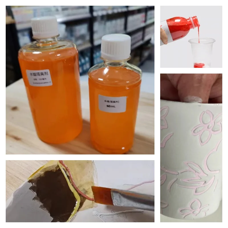 250/500ml Pottery Oil-based Isolator Waterproofing Agent DIY Stone Plastic Clay Making Ceramic Handicrafts Glazing Glaze Remover
