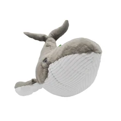 Lifelike Humpback Whale Gray Emulational Ocean Animal Soft Stuffed Doll Plush Toy Boy Girl Birthday Christmas Gift 1pc