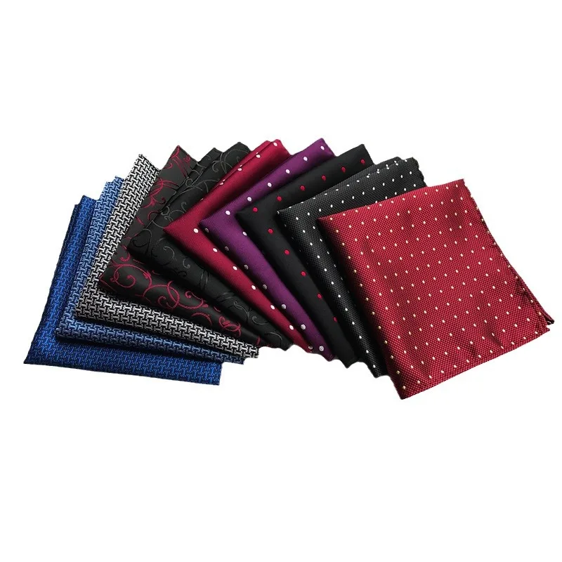 طباعة نقطة البوليستر جيب مربع رجل منديل الأوشحة حفل زفاف جيب مربع وشاح الرجال دعوى منديل اكسسوارات هدية