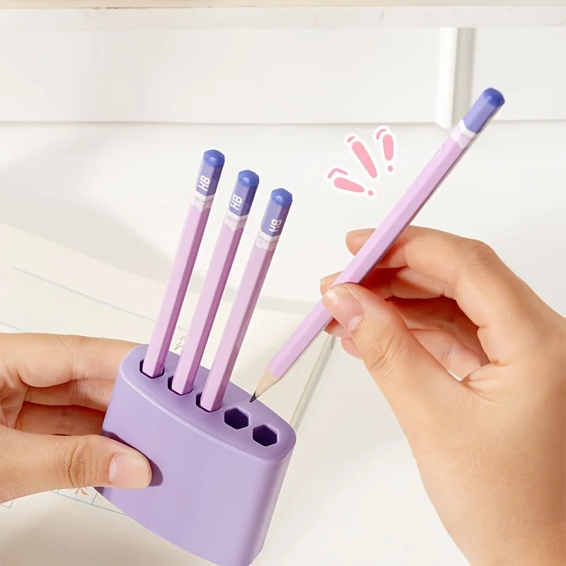 Anti‑Loss 5‑Grid Pencil Holder Cap, Stackable Protective Sleeve for School Pencil Daily Storage