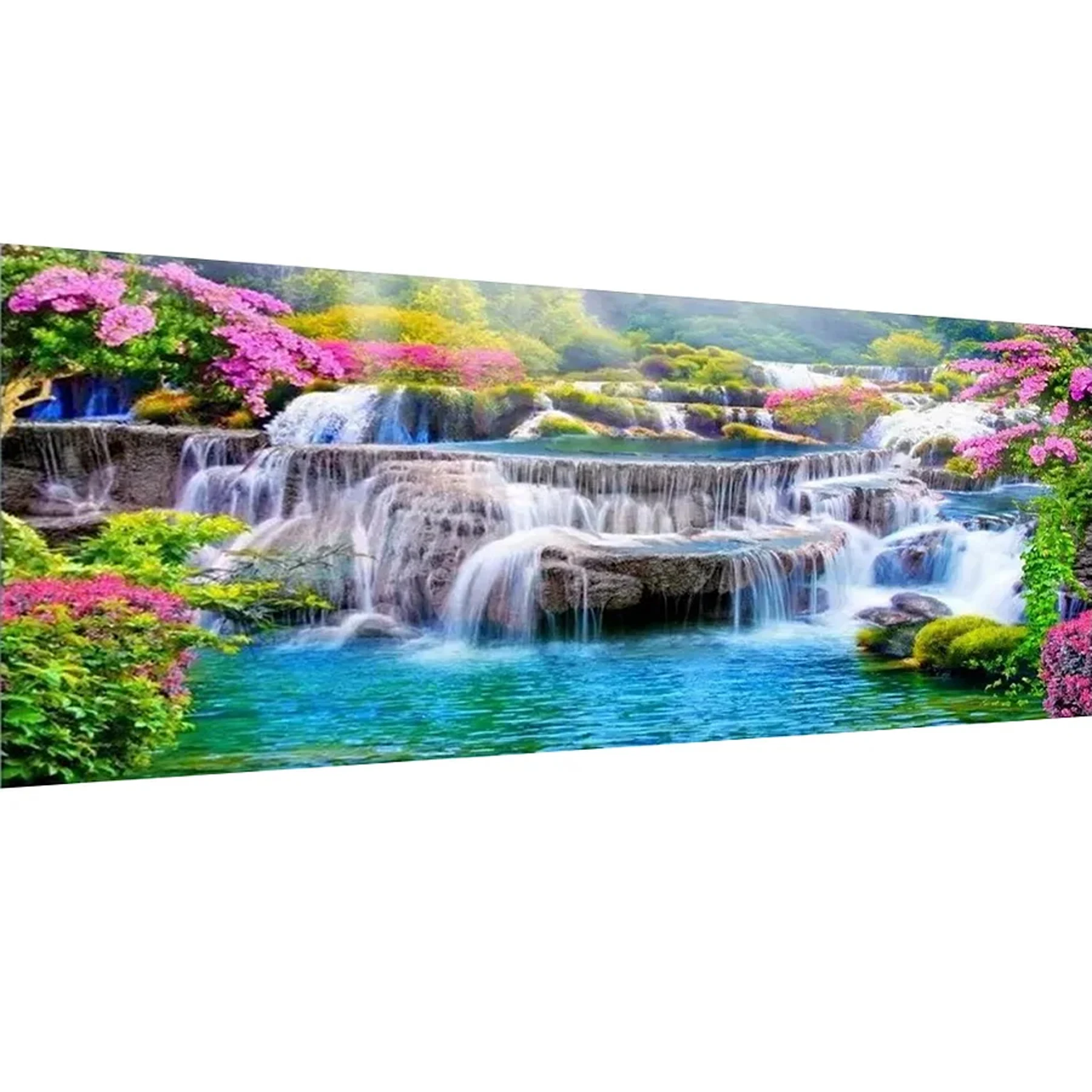 مجموعات الطلاء الماسي 5D DIY للبالغين شلال التطريز الكامل جولة الماس حجم كبير دون إطار الماس الكريستال جوهرة الفن #6