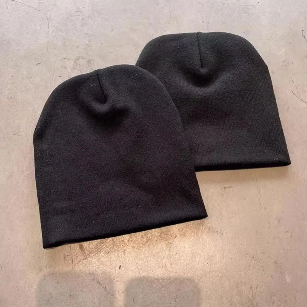New Y2k Streetwear Women Hat Pullover Hip Hop Knitting Hat Warm Wool Cold Caps