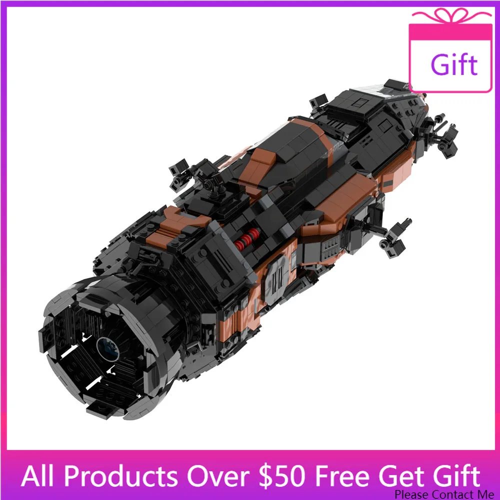 MOC Spaceship MCRN - Tachi Mid Scale Building Blocks Set MCRN Donnager for Mars Congress Republic Jupiter Fleet Model Brick Gift