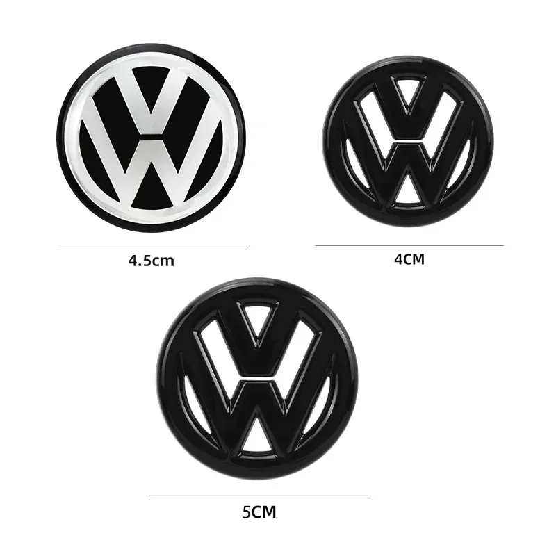 40 45 50mm ABS Hollow Out Car Steering Wheel Center Emblem Sticker For Volkswagen Polo VW GTI Golf Jetta Beetle Polo CC Touran