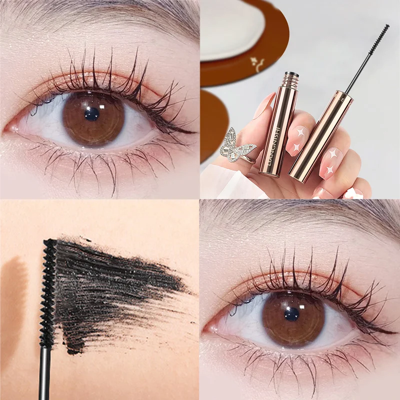 Mascara per ciglia in fibra di seta Trucco Nero Marrone Opaco Impermeabile Allungamento spesso Curling per Estensione ciglia Occhi Cosmetici