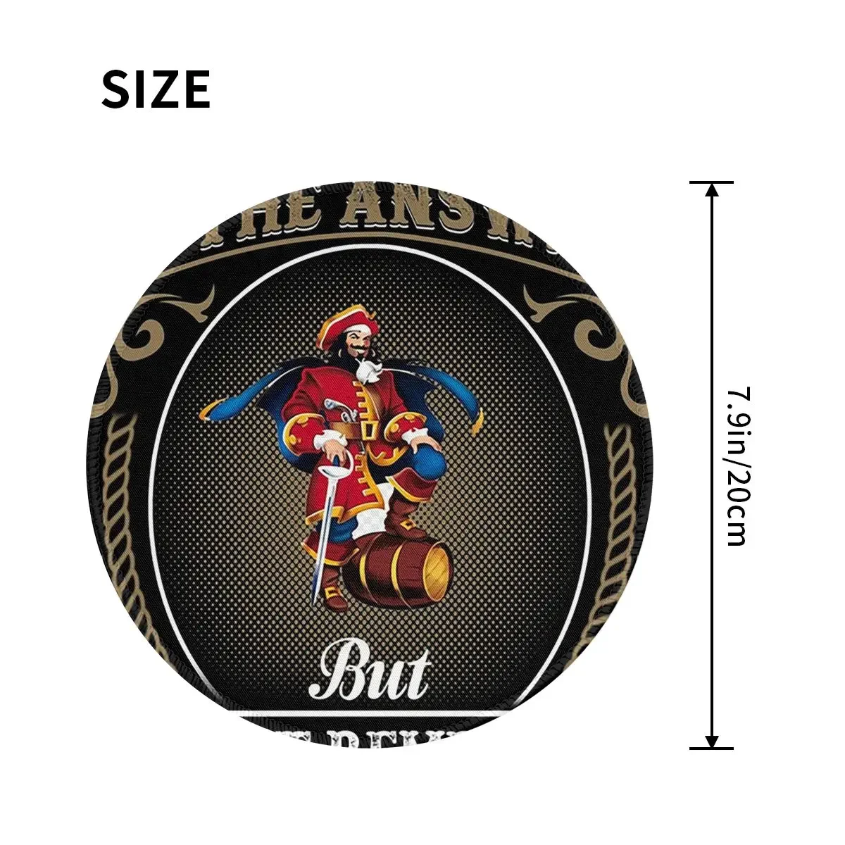 Captain Morgan Round Mouse Pad Computer Keyboard Mouse Mat Gaming Laptop Desk Mat Office Accessories Table Mats