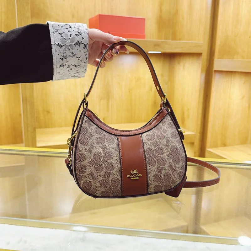 حقيبة كروس على الطراز الكلاسيكي مع سحاب إغلاق، نمط بيضاوي، حقيبة كروس متعددة الاستخدامات بكتف واحد #2