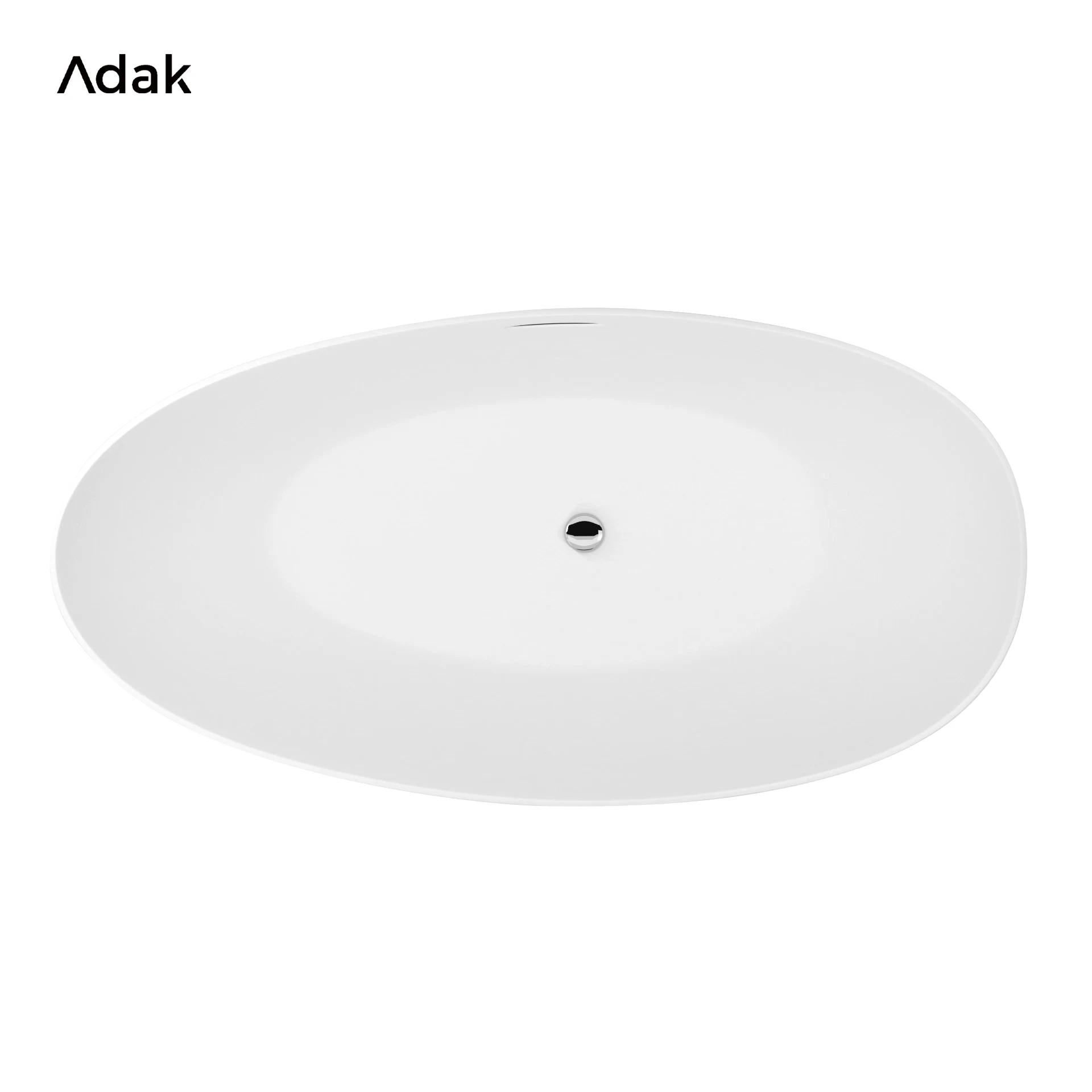 Freestanding Soaking Bathtub, 1500x760x560mm (59x30x22inch), Aluminum Stone Powder Polyester Resin, with LR Pigment for Bathroom