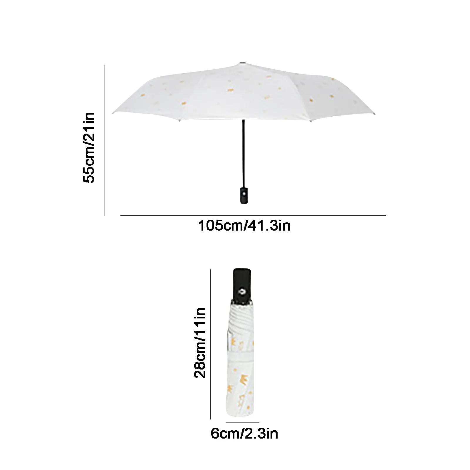 Umbrella Men Women Windproof Compact Umbrella Automatic Folding Sun Umbrella Rain And Sunny Dual-use Anti-ultraviolet Umbrella