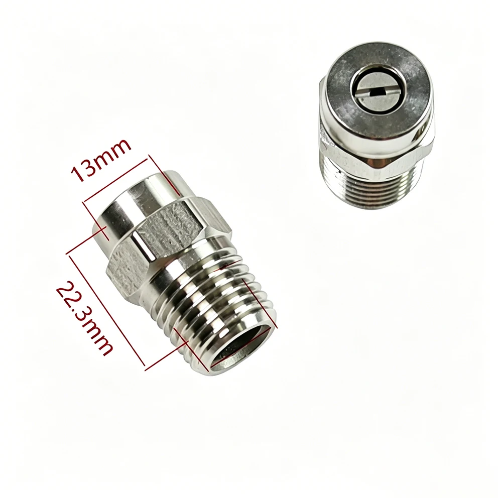 Stainless Steel High Pressure Washer Nozzle Swivel Joint Design 0° Straight /15°/25°40° Fan Spray Tip for Power Washing Car Wash