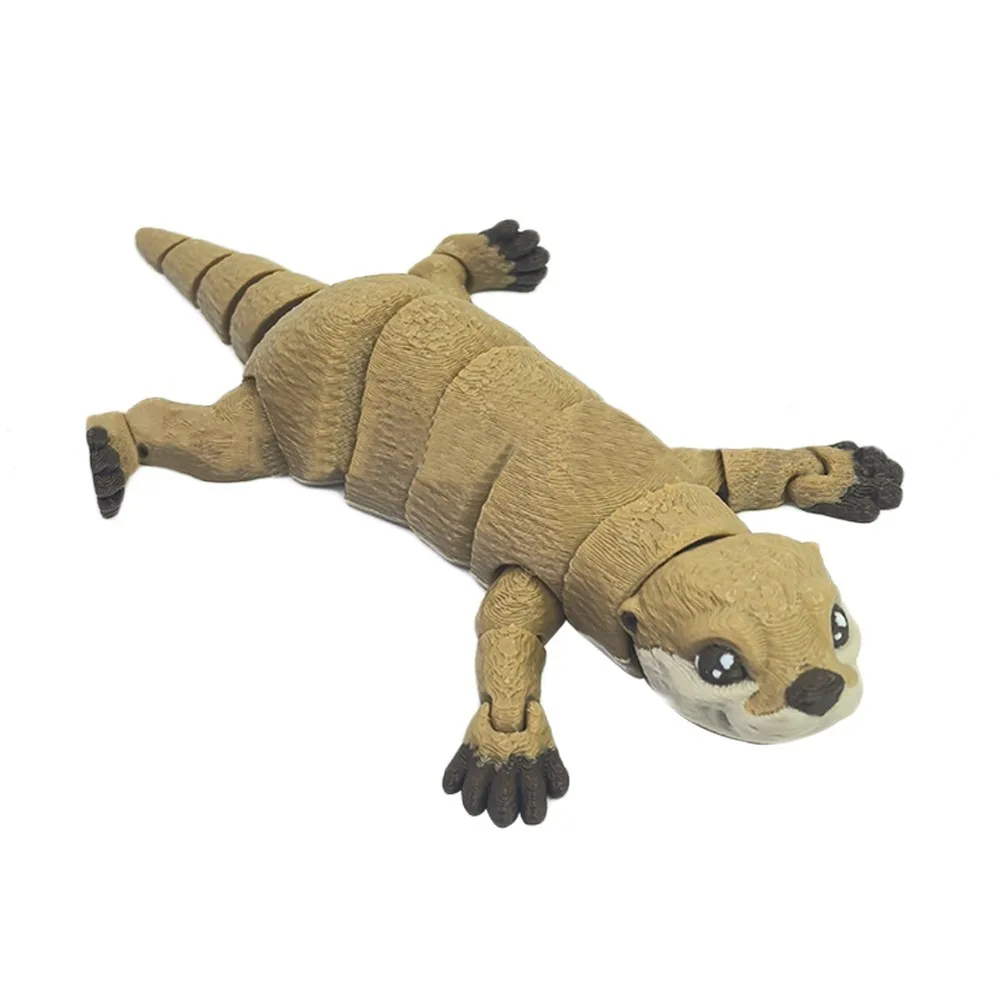 

Creative Design 3D Printed Otter Cute Style Multi-jointed PLA Otter Model Toy PLA Movable Mini Otter Doll Gift Giving